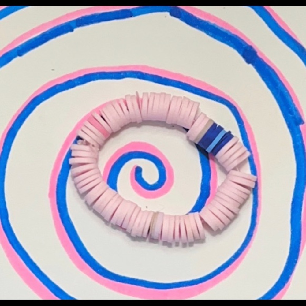 Pink and blue ring for people with bigger fingers.